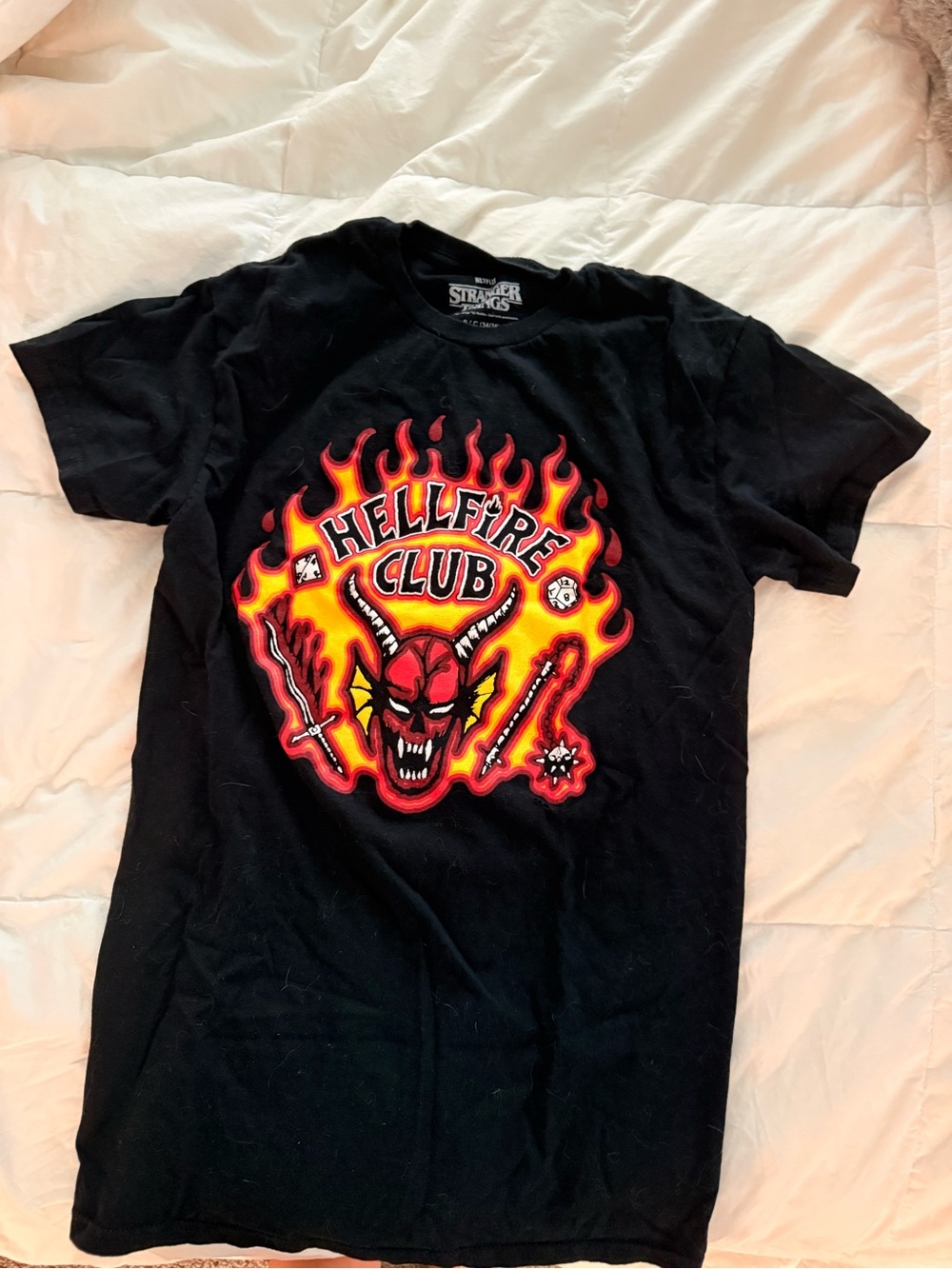 Stranger Things Hellfire Club Black Graphic Tee